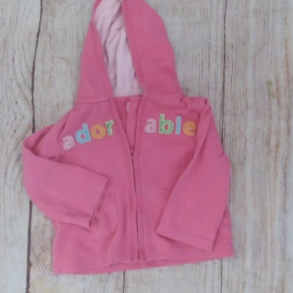 Carter's pink zip hoodie sz 18m - Picture 1 of 3